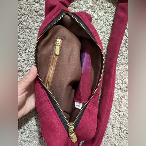 Handmade Vegan Suede Croissant/Crescent/Dumpling/Banana Bags Handbag Crossbody - Picture 8 of 15